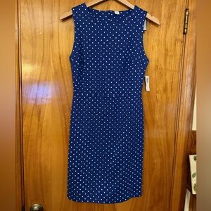 Old Navy Navy Blue Polka Dot Midi Dress